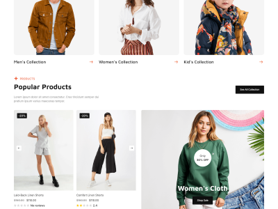 F-1001 时尚服饰商城网站主题